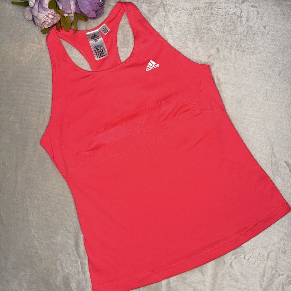 Adidas Bright Coral Athletic Tank Top